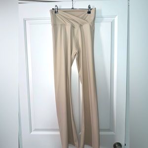 Tan/Beige Flare Yoga Pants - Size Medium